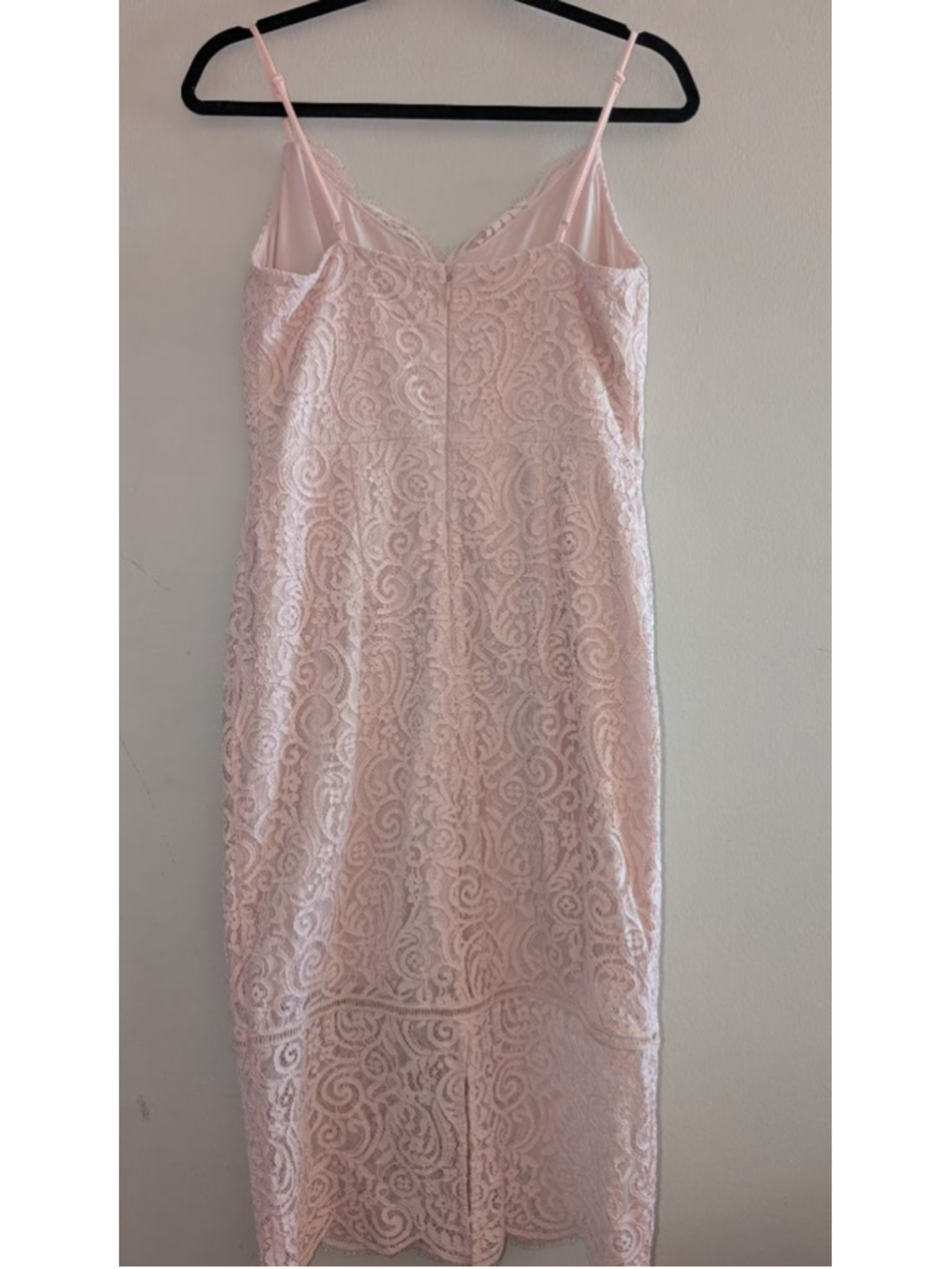 Express Pink Lace Midi Dress Womens Small - Picture 7 of 10
